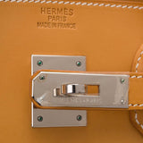 Hermes Vache Naturelle and Denim Birkin 35cm Palladium Hardware (Preloved - Mint