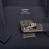 Hermes Blue Nuit Verso Togo Birkin 35cm Palladium Hardware