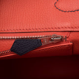 Hermes Blue Nuit Verso Togo Birkin 35cm Palladium Hardware