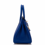 Hermes Blue Electric Taurillon Novillo Birkin 30cm Gold Hardware