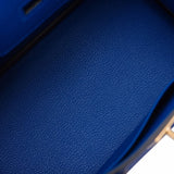 Hermes Blue Electric Taurillon Novillo Birkin 30cm Gold Hardware