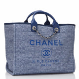 Chanel Medium Blue Canvas Deauville Tote