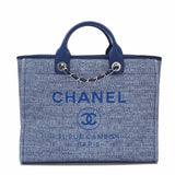 Chanel Medium Blue Canvas Deauville Tote
