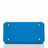 Hermes Blue Zanzibar Epsom Birkin 30cm Gold Hardware