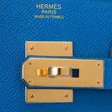 Hermes Blue Zanzibar Epsom Birkin 30cm Gold Hardware