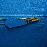 Hermes Blue Zanzibar Epsom Birkin 30cm Gold Hardware