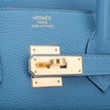 Hermes Blue Azur Togo Birkin 35cm Gold Hardware