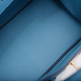 Hermes Blue Azur Togo Birkin 35cm Gold Hardware