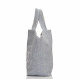 Chanel Blue Cotton Beach Tote & Towel Set