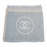 Chanel Blue Cotton Beach Tote & Towel Set
