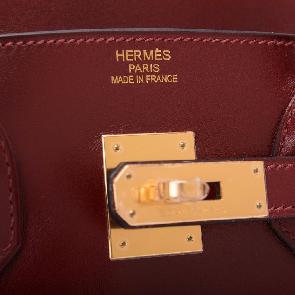 Hermes Heritage Rouge H Box Birkin 35cm Gold Hardware