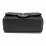 Chanel Dark Grey Iridescent Quilted Caviar Rectangular Mini Classic Flap Bag