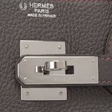 Hermes HSS Bi-Color Graphite and Bois de Rose Clemence Birkin 30cm Palladium