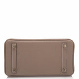 Hermes Etoupe Togo Birkin 25cm Gold Hardware