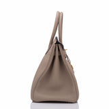 Hermes Gris Tourterelle Togo Birkin 35cm Gold Hardware (Preloved - Excellent)