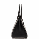 Hermes HSS SO Bi-Color Gris Mouette and Black Togo Birkin 30cm Brushed Palladium