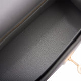 Hermes Gris Mouette Epsom Sellier Kelly 25cm Gold Hardware