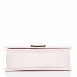 Chanel White Caviar Quilted Medium Boy Bag