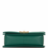 Chanel Green Caviar Quilted Medium Boy Bag