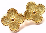 Authentic! VAN CLEEF & ARPELS Vintage Alhambra 18k Yellow Gold Earrings