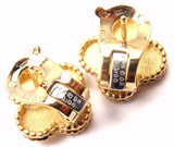 Authentic! VAN CLEEF & ARPELS Vintage Alhambra 18k Yellow Gold Earrings