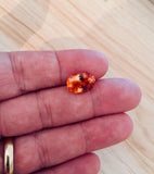 6.30CT FLAWLESS IMPERIAL TOPAZ COLOR 100% NATURAL ORANGE LOOSE CUSHION GEMSTONE