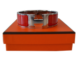 Hermes Hermès bracelet model Clic H Red casaque