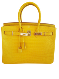 Hermes Hermès Birkin Bag 30 Yellow Alligator Mimosa