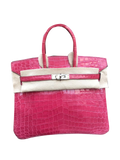 Hermes Hermès Birkin Bag 25 Porosus Rose Sheherazade