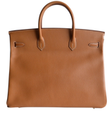 Hermes Hermès Birkin 40 Cow Ardennes Gold