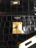Hermes Hermès Kelly bag 28 crocodile Porosus Havana