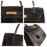 Hermes Hermès Kelly bag 28 crocodile Porosus Havana