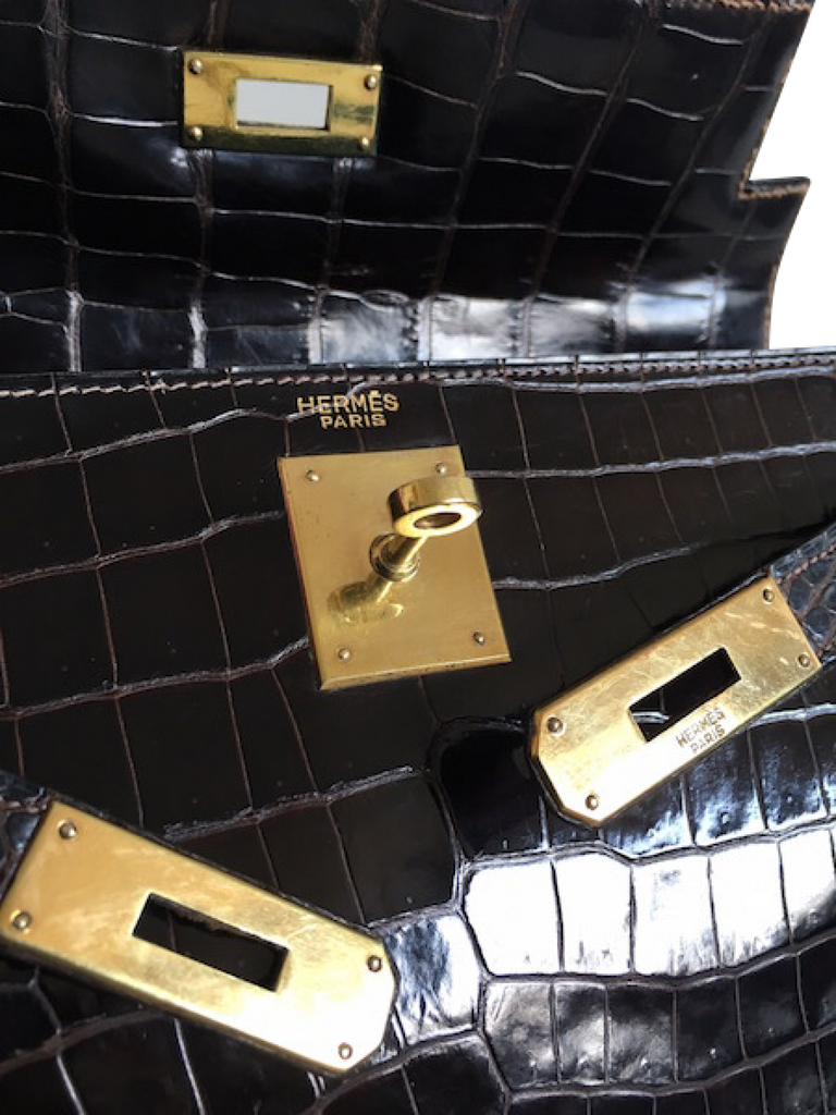 Hermes Hermès Kelly bag 28 crocodile Porosus Havana