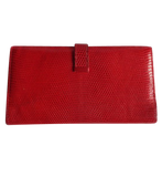 Hermes Hermès Béarn wallet in Red Lizard