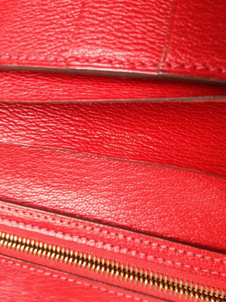Hermes Hermès Béarn wallet in Red Lizard