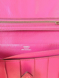 Hermes Wallet Hermès Béarn Ostrich Rose