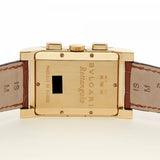 BULGARI RETTANGOLO CHRONOGRAPH 18K YELLOW GOLD UNISEX RTC 49G