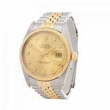 ROLEX DATEJUST 36 STAINLESS STEEL & 18K YELLOW GOLD MEN'S 16013G