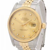 ROLEX DATEJUST 36 STAINLESS STEEL & 18K YELLOW GOLD MEN'S 16013G