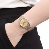 ROLEX DATEJUST 36 STAINLESS STEEL & 18K YELLOW GOLD MEN'S 16013G