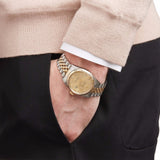 ROLEX DATEJUST 36 STAINLESS STEEL & 18K YELLOW GOLD MEN'S 16013G
