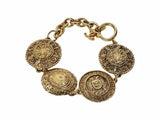 Goldtone Vintage Chanel Medallion Bracelet