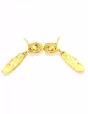 Chanel Vintage Goldtone CC Drop Clip-On Earrings