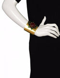 Chanel '96 Hammered Cuff w. Gripoix