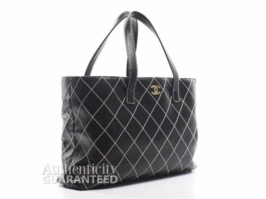 Chanel Black Leather Large Surpique Work Tote Bag – Luxify Marketplace