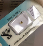 NATURAL Untreated Fancy DEEP Brown Yellow Diamond 0.17ct IGI CERTIFIED