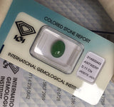 FINE 3.11ct UNTREATED Jadeite Jade ‘A’ Grade IGI CERTIFIED Oval Cabochon RARE