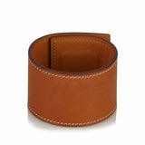 Light Brown Hermes Leather Creneau Bracelet