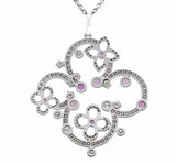 Louis Vuitton Diamond and Sapphire Pendant Necklace 18K White Gold