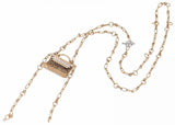 Hermes Pink Gold and Diamond Handbag Necklace